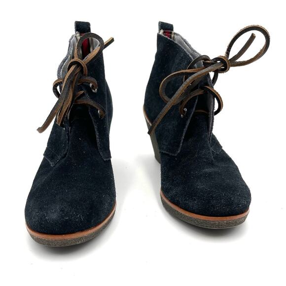 Sperry Harlow black ankle booties SIZE 7.5 EUC leather suede - Picture 3 of 10